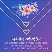 Anavia Unbiološki sestrinski poklon nakit, ogrlica za sestrinske sestre, poklon najboljeg prijatelja sestre, poklon