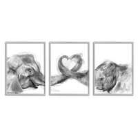 Stupell Industries slon Trunk Heart Jungle Animal Illustracija koju je dizajnirala Daphne Polselli