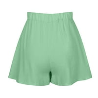Ženske tekuće kratke hlače, ljetne Ležerne kratke hlače s džepom na vezanje, jednobojne udobne kratke hlače od