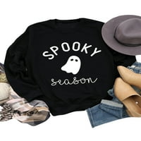 ;/ Ženski vrhovi za Noć vještica, široka majica, topli pulover za opuštanje, Okrugli vrat, majica s okruglim vratom,