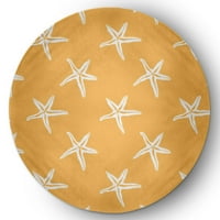 5 'krug jednostavno tratinčice zvijezde plaže stil chenille prostirke, žumanja žuto