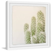 Bijeli nejasan kaktus uokviren slikarskim art printom