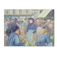 Zaštitni znak likovna umjetnost 'le marche de gisors' platno umjetnost camille pissarro