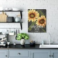 Stupell Industries cvjetni suncokretovi sjemenke Vintage katalog dizajna platna zidni umjetnički dizajn Kim Allen,