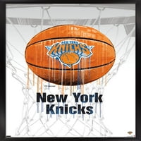 Zidni plakat Njujorški Knicks-drop Basketball s gumbima, 22.375 34