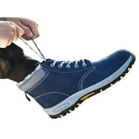 Muške radne cipele za teške uvjete rada protiv sudara, udoban dizajn protiv probijanja, sigurnosne čizme Na vezanje,