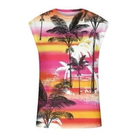 Muška majica Na plaži, ljetni vrhovi za muškarce, cool Majica Bez rukava s grafičkim printom, mišićna majica za