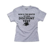 Zima je i imamo popust na pamučnu omladinsku sivu majicu za dječake u kampu za planinarenje