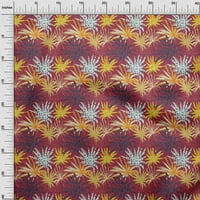 Pamučna pletenina od tkanine od tamnoljubičaste tkanine s teksturom tropskog lišća tkanina za šivanje s otiskom