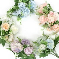 Umjetni umjetni cvjetovi biljke cvjetni aranžmani od svilenih božura svadbeni buketi festivalski ukrasi za kućnu
