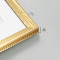 Wexford Home Maskirane bilješke VII Premium Framed Print, 18.5 24.5 - Spremni za objesiti, zlato