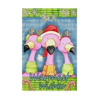 Zaštitni znak likovna umjetnost 'Flamingo Party' platno umjetnost Valarie Wade