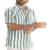 Muške ljetne košulje majica s reverom s izrezom na kopčanje majica s običnim krojem bluza za svakodnevno nošenje