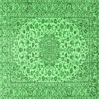 Tradicionalne pravokutne perzijske prostirke u smaragdno zelenoj boji tvrtke, 7' 10'