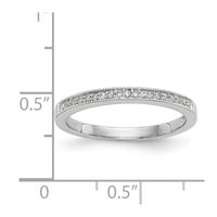 Zaručnički prsten od bijelog zlata od 14 karata s dijamantom okruglog oblika veličine 7