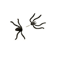 Kreativne trodimenzionalne pretjerane naušnice za par europskih i američkih piercinga s crnim paukom u crnoj boji