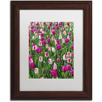 Zaštitni znak likovna umjetnost tulipani platna umjetnost Kurt Shaffer, bijela mat, drveni okvir