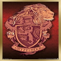Čarobni svijet: Hari Potter - zidni plakat s grbom Griffindora u obliku lava, 22.375 34