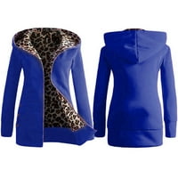 Badymincsl ljetna ušteda moda ženska topla jakna od jakne zima leopard dugi rukav vanjska odjeća