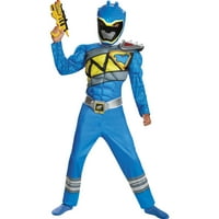Prerušiti plave snage Rangers Dino Fury Muscle Halloween kostim za maštovite haljine za dijete, mali dječaci
