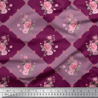 Pamučna Pačja Tkanina Od pamučne tkanine s lišćem i cvjetnim ukrasom ruža širine dvorišta