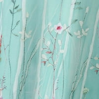 Pamučna maxi haljina za žene odjevene jesenske haljine za žene casual modni tiskani haljina v vrata dugih rukava