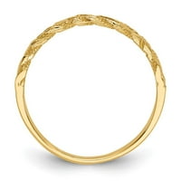 14-karatni prsten od žutog zlata s dijamantnim rezom