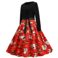 Vintage haljina U Stilu Rockabilli haljine Božićna svečana haljina s mašnom odijela za žene