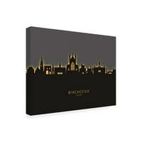 Michael Tompsett 'Winchester England Skyline Glow II' Canvas Art