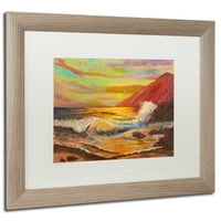 Zaštitni znak likovna umjetnost 'Ka'ena Coast Sunset' Matted Framed Art by Manor Shand