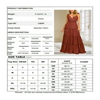 Bagilaanoe Žene Ljetna haljina Visokog struka bez rukava Polka Dot print V-izrez A-Line Maxi haljina