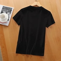 Volim učiti natrag u školski pokloni slatka grafička ženska majica, ljetni vrh kratkih rukava s jedinstvenim dizajnom