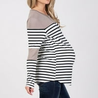 Majice za majčinstvo za žene za žene posade dugih rukava Košulja za dojenje ležerne trudnoće majica jesena odjeća