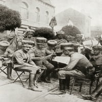 Invazija Njemačke konjice na Brisel tijekom Prvog svjetskog rata. S ilustriranog ratnog albuma iz 1915. Napisala