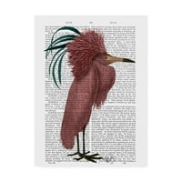 Zaštitni znak likovna umjetnost 'Crested Marsala Bird' platno umjetnost FAB Funky