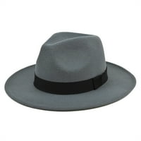 Rumida retro rančer šešir s širokim rubama vintage stil muških felga šešira za odmor vunena vunena vrh šešir jazz