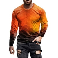 Muške osnovne majice Plus Size, pulover s okruglim vratom s dugim rukavima, majice s printom, bluze, vrhovi