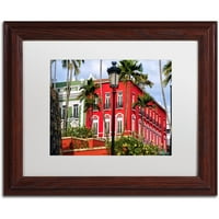 Zaštitni znak likovna umjetnost Old San Juan 1 Canvas Art by Cateyes, White Matte, Wood Frame
