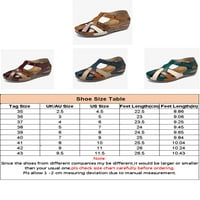 Wooving ženske vanjske sandale Izrez kože sandale atletskih klina udobno ljetna vožnja cipelama za hodanje
