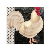 Zaštitni znak likovna umjetnost Bijeli Rooster Caf? I Canvas Art by Color Pekara
