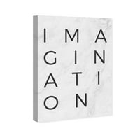 Wynwood Studio tipografija i citati zidne umjetničke platnene ispise 'mašta minimalistički mramorni papir' Motivacijski