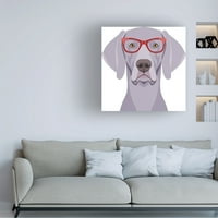 Furbaby podružnice 'weimaraner nose hipsterske naočale 1' platno umjetnost