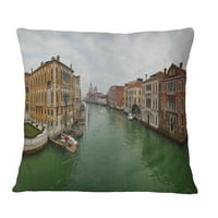 Jedinstvena zelena voda u Veneciji Grand Canal - Jastuk za bacanje tiskanih krajolika - 18x18