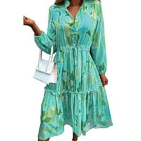 Aayomet casual haljine za žene žene s jednim ramenom ruširanom karoseninom haljinom ljetni izrez Slit omot zabave