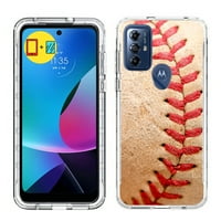 TalkingCase tanak futrola za telefon Kompatibilno za Motorola Moto G Play G Pure G Power, Baseball Closeup Print,