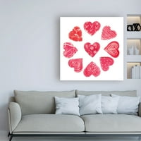 Zaštitni znak Fine Art 'Hearts and More Hearts II' platno umjetnost Sue Schlabach