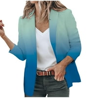 Modni sakoi za žene Plus veličine jedinstveni popusti na rasprodaji lagane jakne s prednjim reverima s dugim rukavima