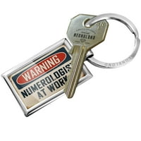 Privjesak za ključeve-upozorenje Numerologu na poslu Vintage znak zabavan posao