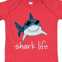 Smiješni morski pas sa sunčanim naočalama kao poklon bodiju za dječaka ili djevojčicu