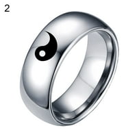 Jin jang prsten za prste za muškarce i žene jin jang prsten od titanovog čelika za zaljubljeni par prsten za poklon